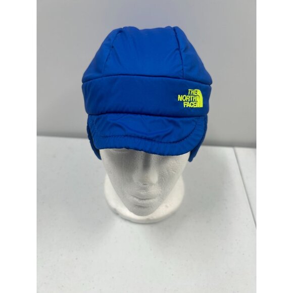The North Face Infant Winter Line Trapper Hat XS 6-24M Blue Puffer Style - Picture 1 of 10